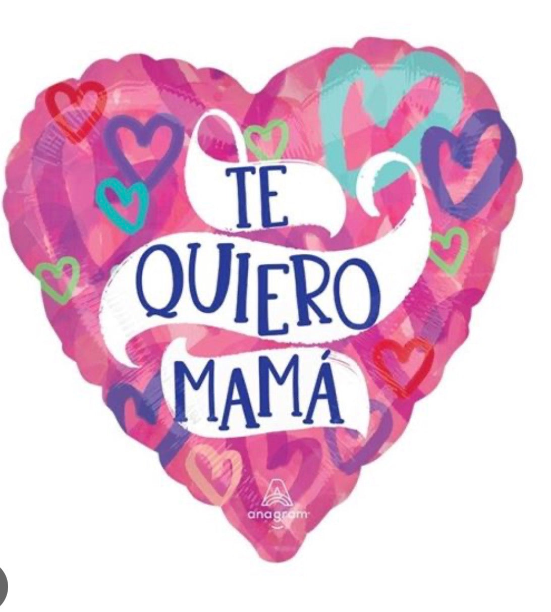 Globos de helio , te quiero mamá
