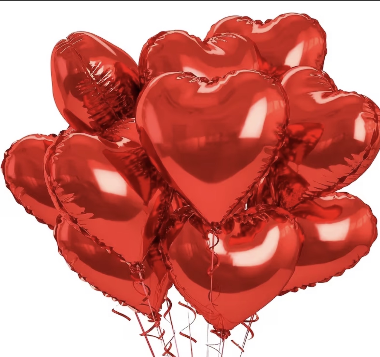Globos de corazones con helio