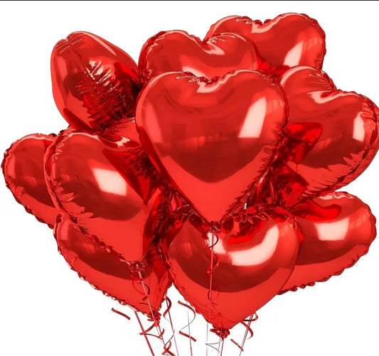 Globos de corazones con helio